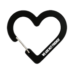 Llavero We Are Not Friends Heart Carabiner negro, vista frontal