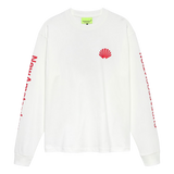 Camiseta NEW AMSTERDAM SURF ASSOCIATION Manga Larga Logo Washed White Deep Red