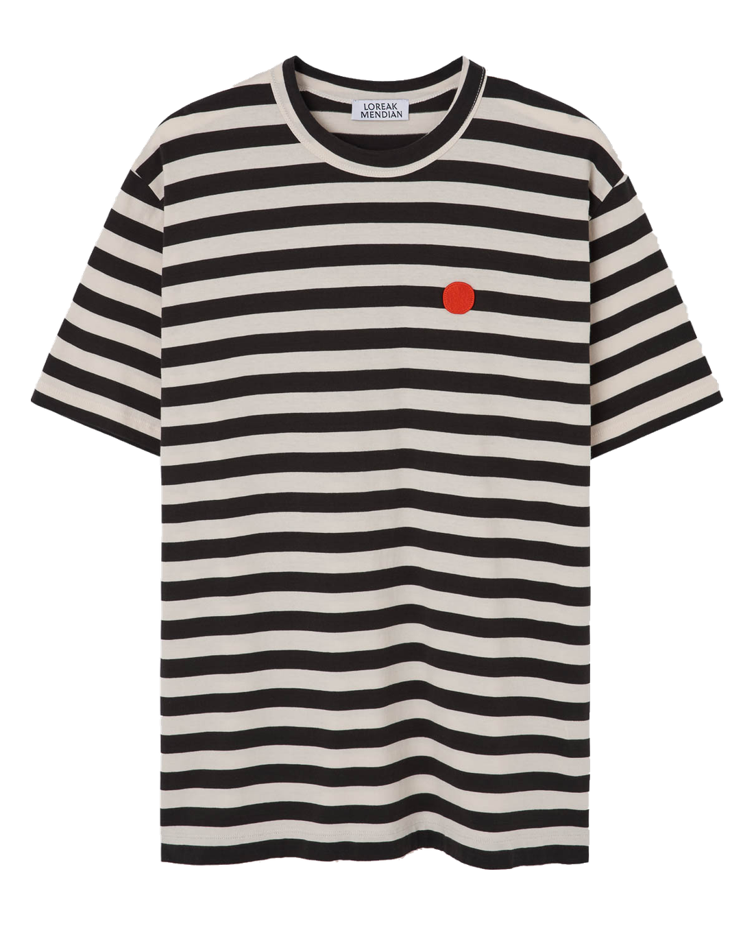 Camiseta LOREAK MENDIAN New Azpi Dot M Ecru/Anthracite, vista frontal