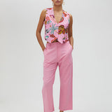 LOLA CASADEMUNT Chino Culotte Pink Pants
