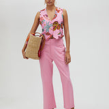 LOLA CASADEMUNT Chino Culotte Pink Pants