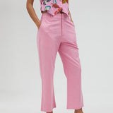 LOLA CASADEMUNT Chino Culotte Pink Pants