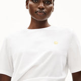 Camiseta ARMEDANGELS Lualaa Icons White Yellow