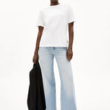 Camiseta ARMEDANGELS Lualaa Icons White Yellow