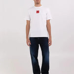 Camiseta Replay de Punto con Logo Archivio - ECRU