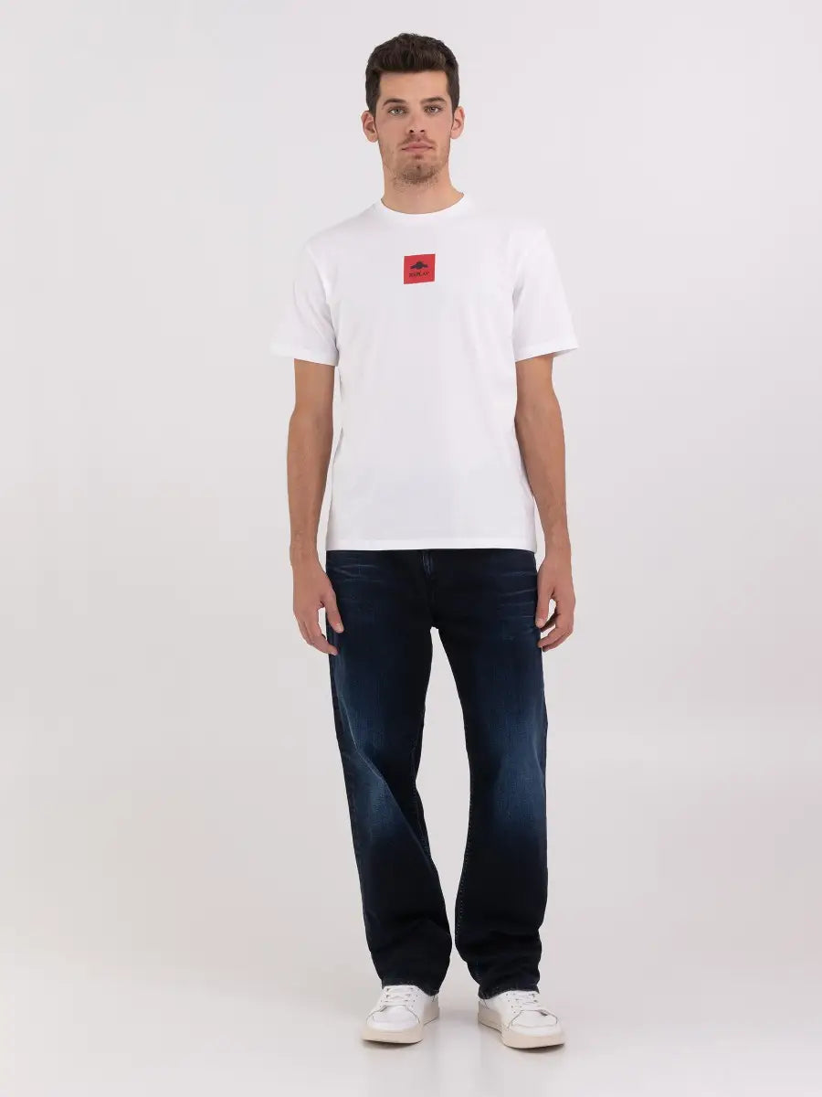 Replay Knit T-shirt with Archivio Logo
