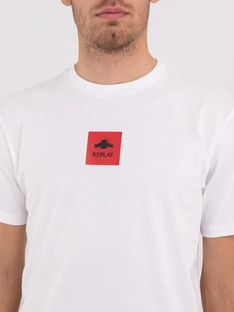 Camiseta Replay de Punto con Logo Archivio