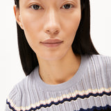 Jersey ARMEDANGELS Maaya Stripes Misty Morning Deep Rosalilly