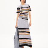 Jersey ARMEDANGELS Maaya Stripes Misty Morning Deep Rosalilly