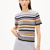 Jersey ARMEDANGELS Maaya Stripes Misty Morning Deep Rosalilly