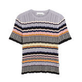 Jersey ARMEDANGELS Maaya Stripes Misty Morning Deep Rosalilly
