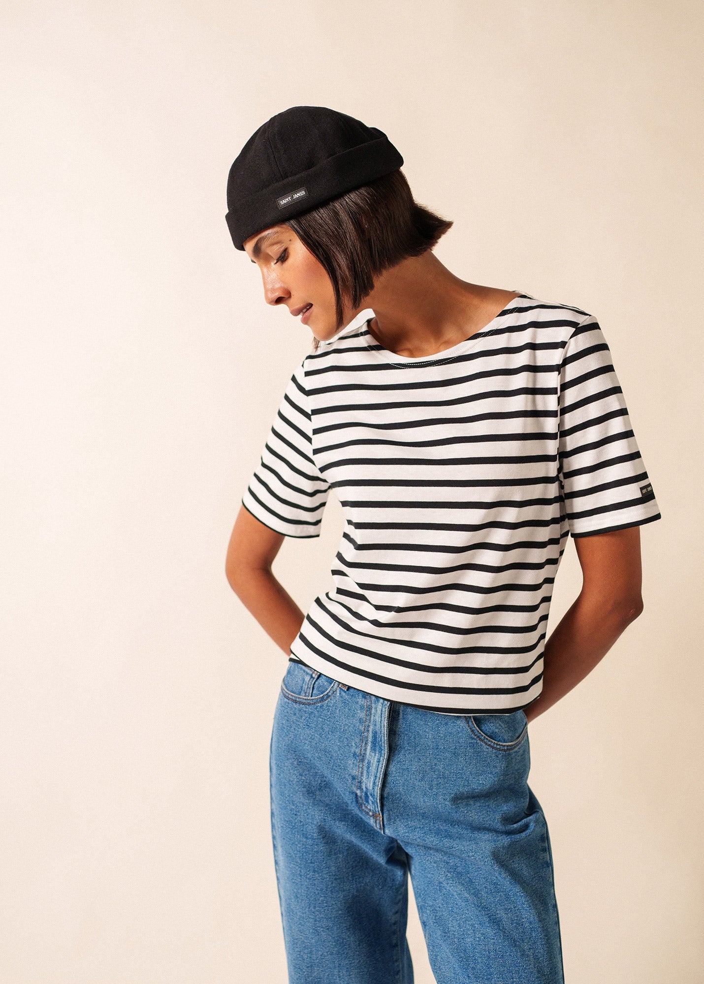 Gorro SAINT JAMES Marin Miki Noir - detalle