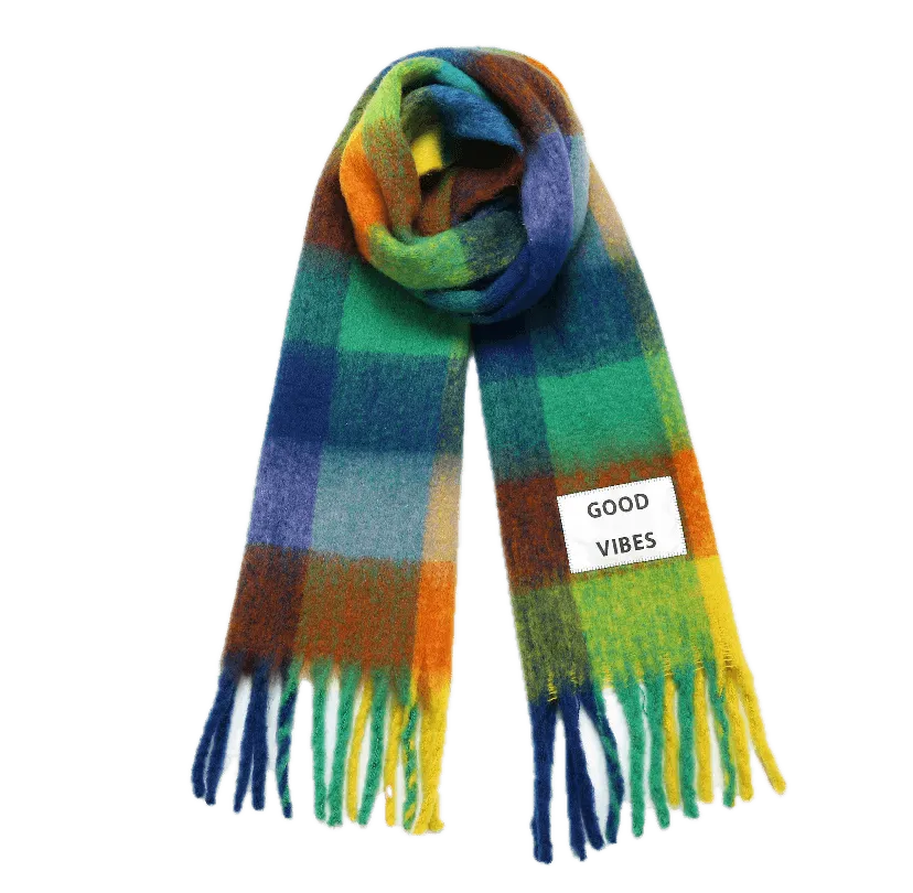 Maxi Bufanda Verb To Do Good Vibes - ECRU