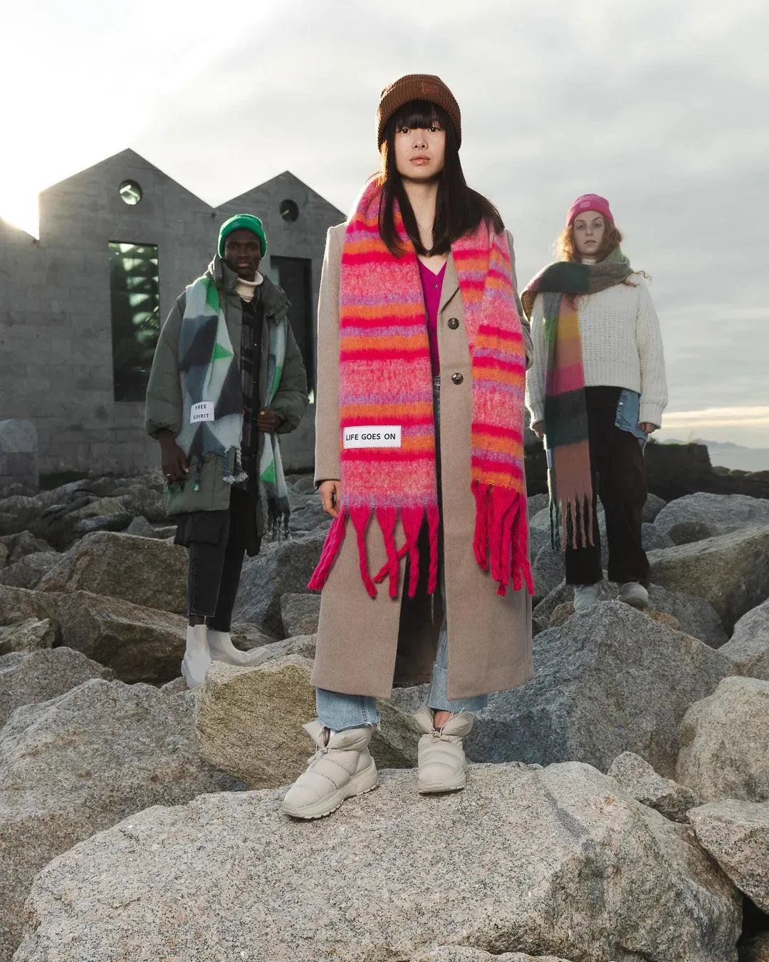 Maxi Bufanda Verb To Do Life Goes On - ECRU