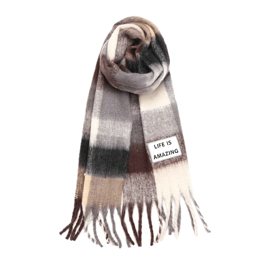 Maxi Bufanda Verb To Do Life Is Amazing - ECRU