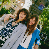 B.YOUNG Ihamma Bluse mit geometrischem Muster in Mittelblau