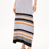 ARMEDANGELS Skirt Minnaa Stripes Misty Morning Deep Rosalilly