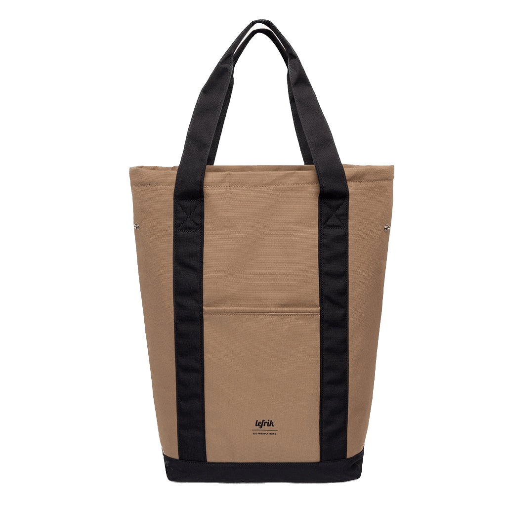 Mochila Bolso Lefrik Roots Tote Bag Maxi 15" Camel - ECRU