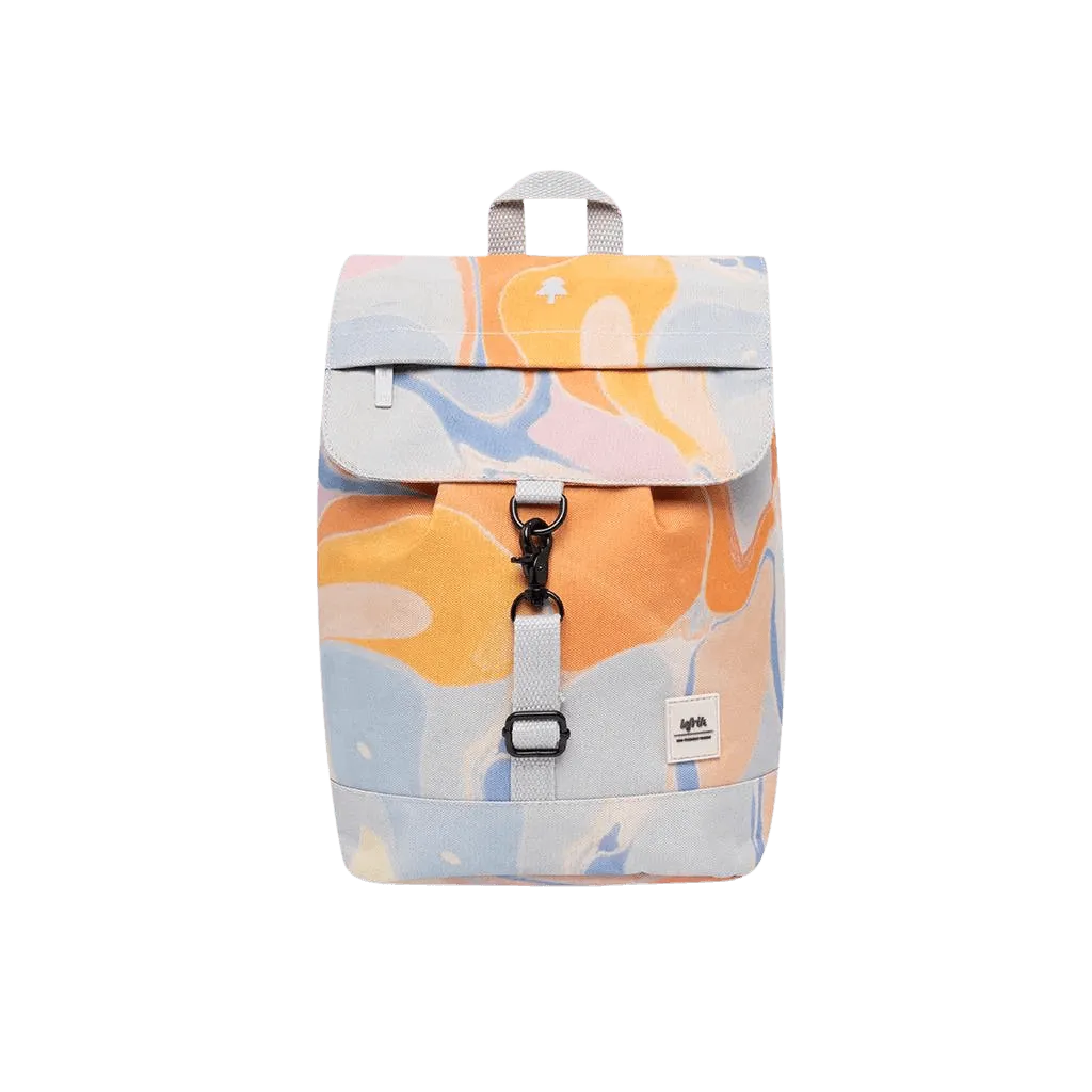 Mochila Lefrik Scout Mini Printed Marble - ECRU