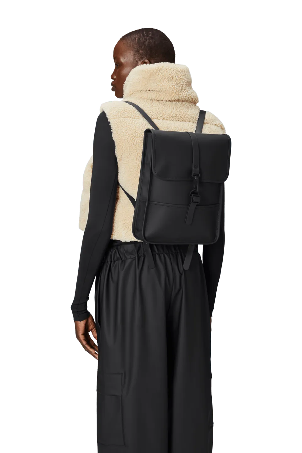 Mochila Rains Impermeable Backpack Mini Black - ECRU