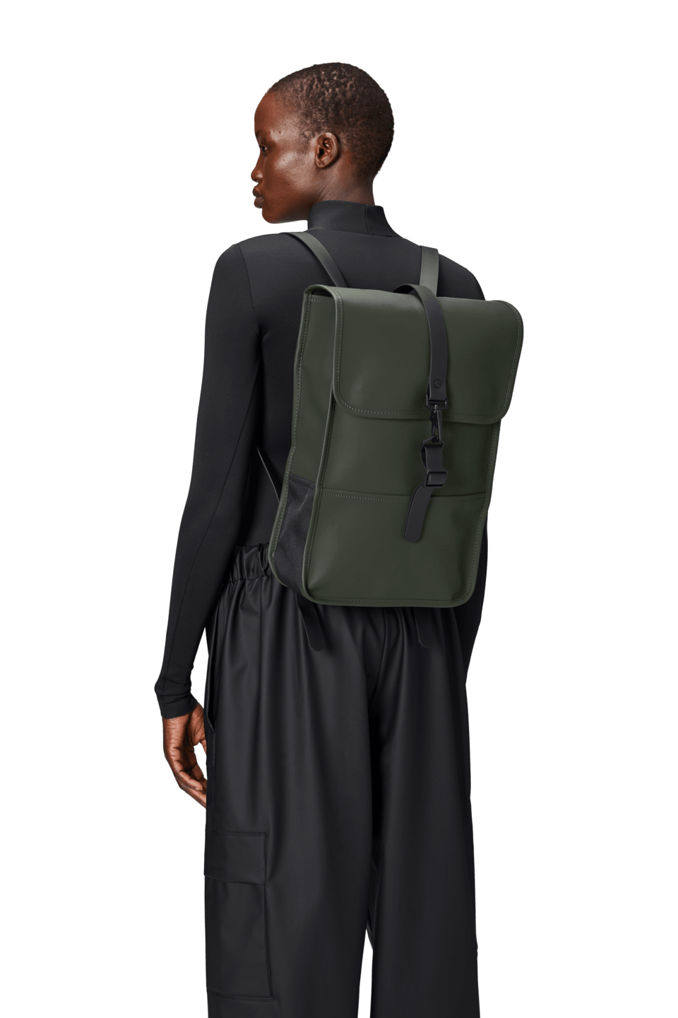 Mochila Rains Impermeable Backpack Mini Green - ECRU