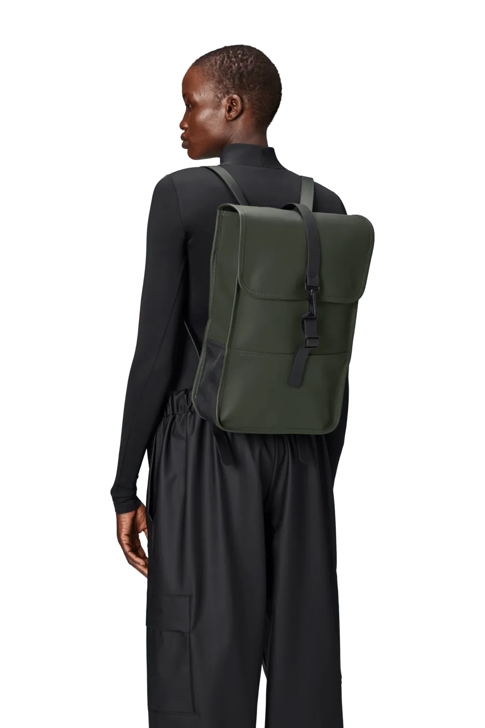 Mochila Rains Impermeable Backpack Mini Green - ECRU