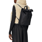 Mochila Rains Rolltop Rucksack Mini Negro - ECRU