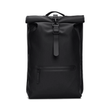 Mochila Rains Rolltop Rucksack Negro - ECRU