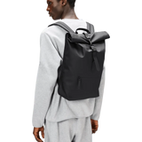 Mochila Rains Rolltop Rucksack Negro - ECRU