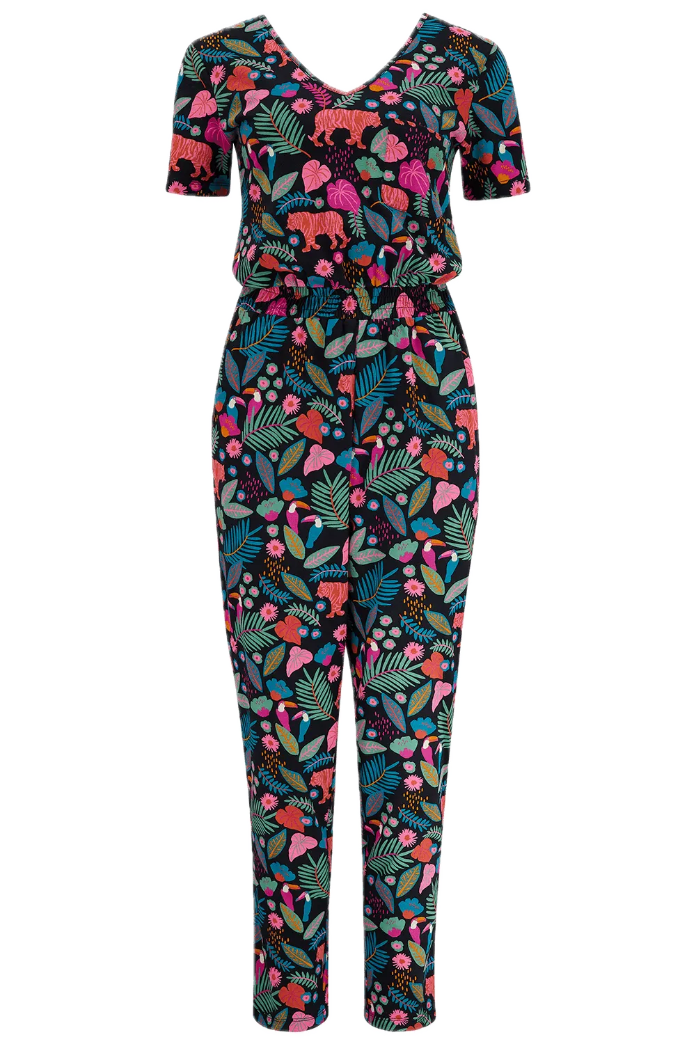 Mono Sugarhill Bianca Jersey Black Tigers & Toucans - ECRU