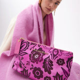 Neceser LOLA CASADEMUNT Estampado de Flores Rosa