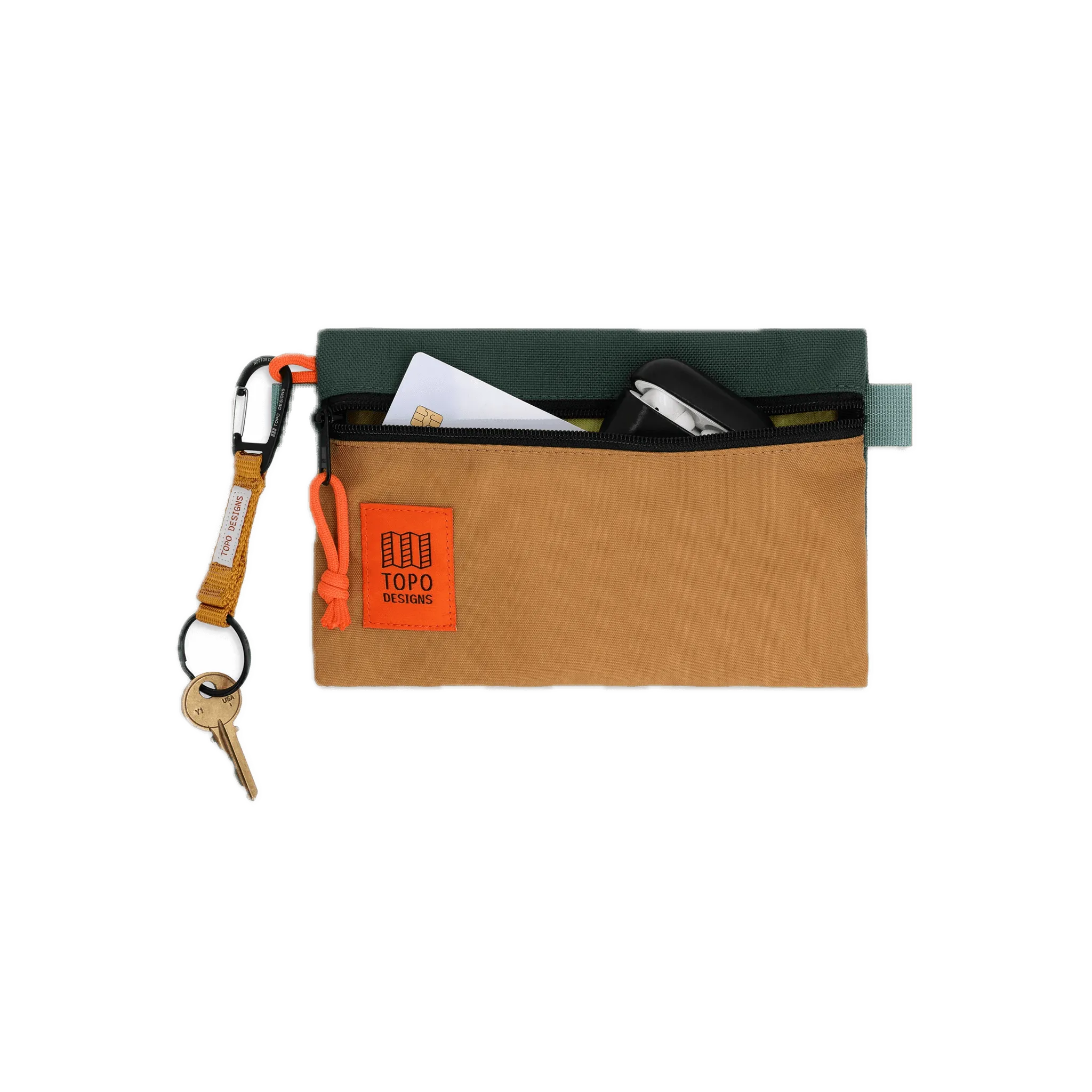 Neceser Topo Designs Bag Small Khaki Forest - ECRU