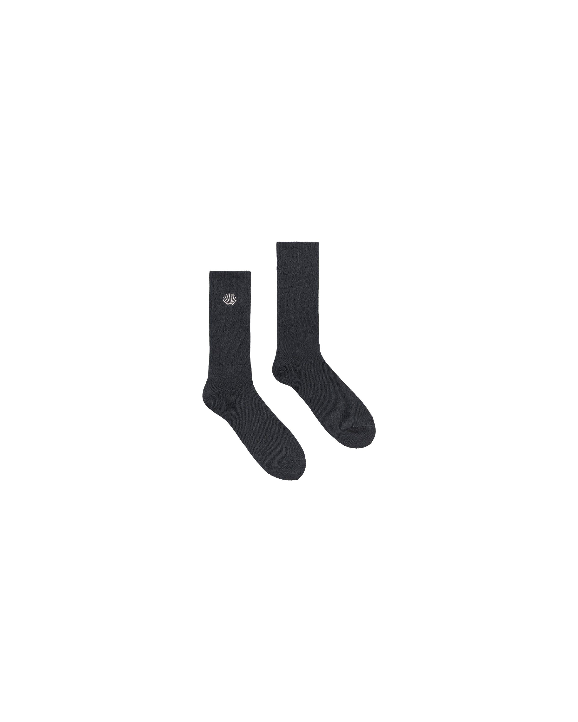 Calcetines New Amsterdam Embroidered Socks Caviar vista trasera