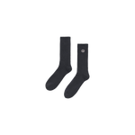 Calcetines New Amsterdam Embroidered Socks Caviar vista frontal