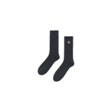 Calcetines New Amsterdam Embroidered Socks Caviar vista frontal