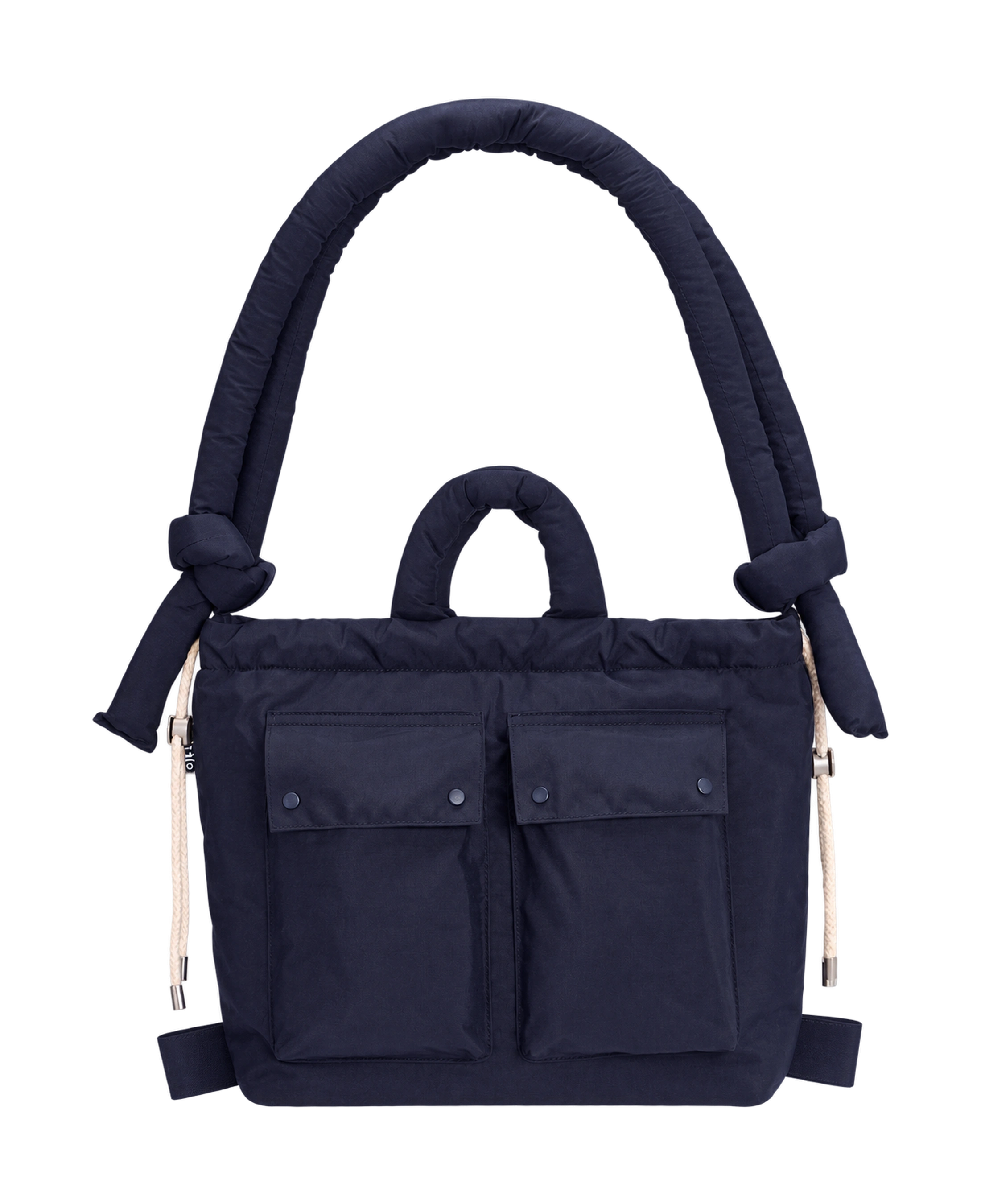 Bolso mochila ÖLEND Rain Ona Navy en azul marino, flat frontal