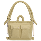Bolso mochila ÖLEND Rain Ona Olive en verde oliva, flat frontal