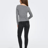 Camiseta JDY Mully Dark Grey Melange