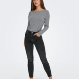 Camiseta JDY Mully Dark Grey Melange