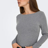 Camiseta JDY Mully Dark Grey Melange