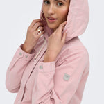 Chaqueta ONLY Skylar Misty Rose detalle de capucha