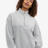 Sudadera COLORFUL STANDARD Unisex Quarter Zip Orgánica Faded Grey