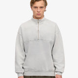 Sudadera COLORFUL STANDARD Unisex Quarter Zip Orgánica Faded Grey