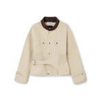Chaqueta LAAGAM Orly Serge Ecru · fotografía oficial de la prenda