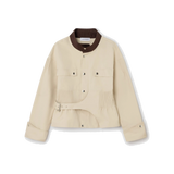Chaqueta LAAGAM Orly Serge Ecru · fotografía oficial de la prenda