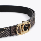 Pack Cinturón LOLA CASADEMUNT Reversible con Hebilla Intercambiable Animal Print