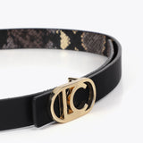 Pack Cinturón LOLA CASADEMUNT Reversible con Hebilla Intercambiable Animal Print