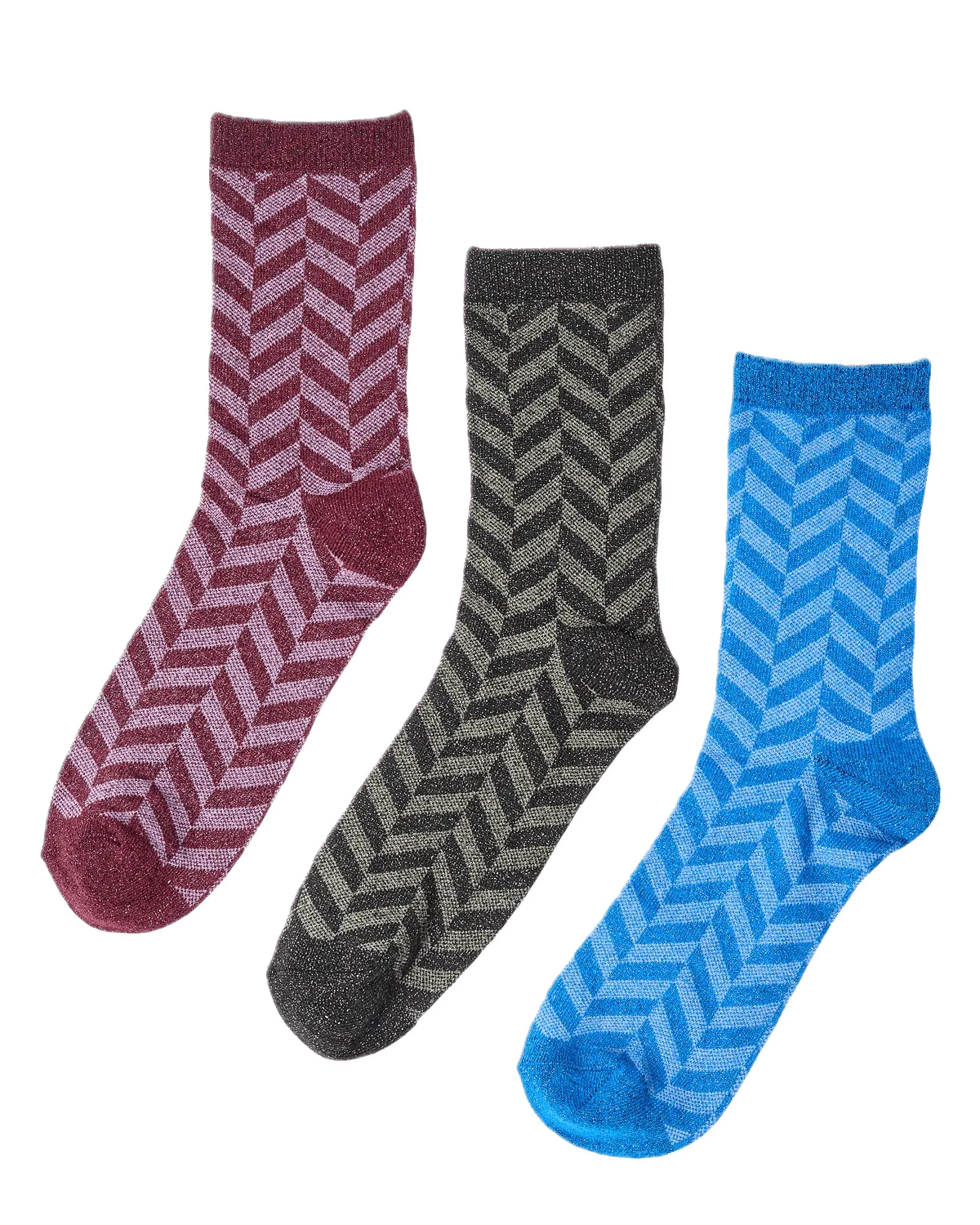 Pack de 3 Calcetines Nümph Shine Glitter - ECRU