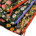 Pack de 3 Neceseres Baggu Flat Pouch Set Photo Florals - ECRU