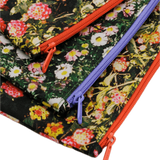 Pack de 3 Neceseres Baggu Flat Pouch Set Photo Florals - ECRU